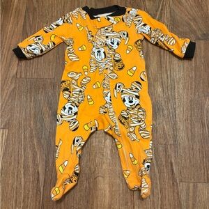 Disney Mickey & Minnie Mouse Mummy Halloween One Piece Pajamas 0 to 3 Months